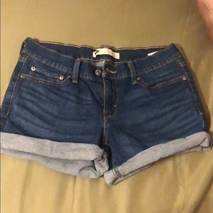 Dark Navy Levi Shorts